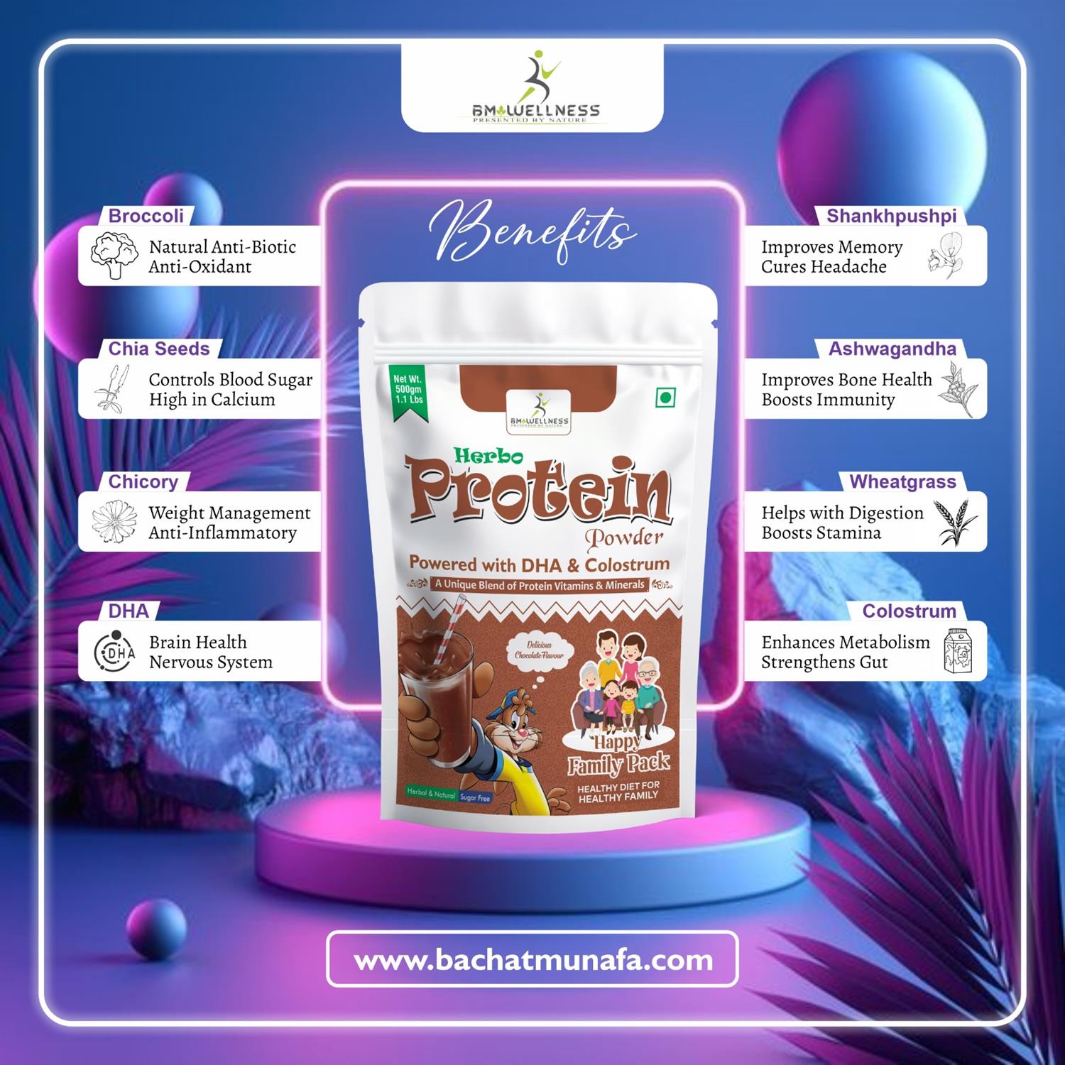 BM PROTIEN POWDER 500 GM