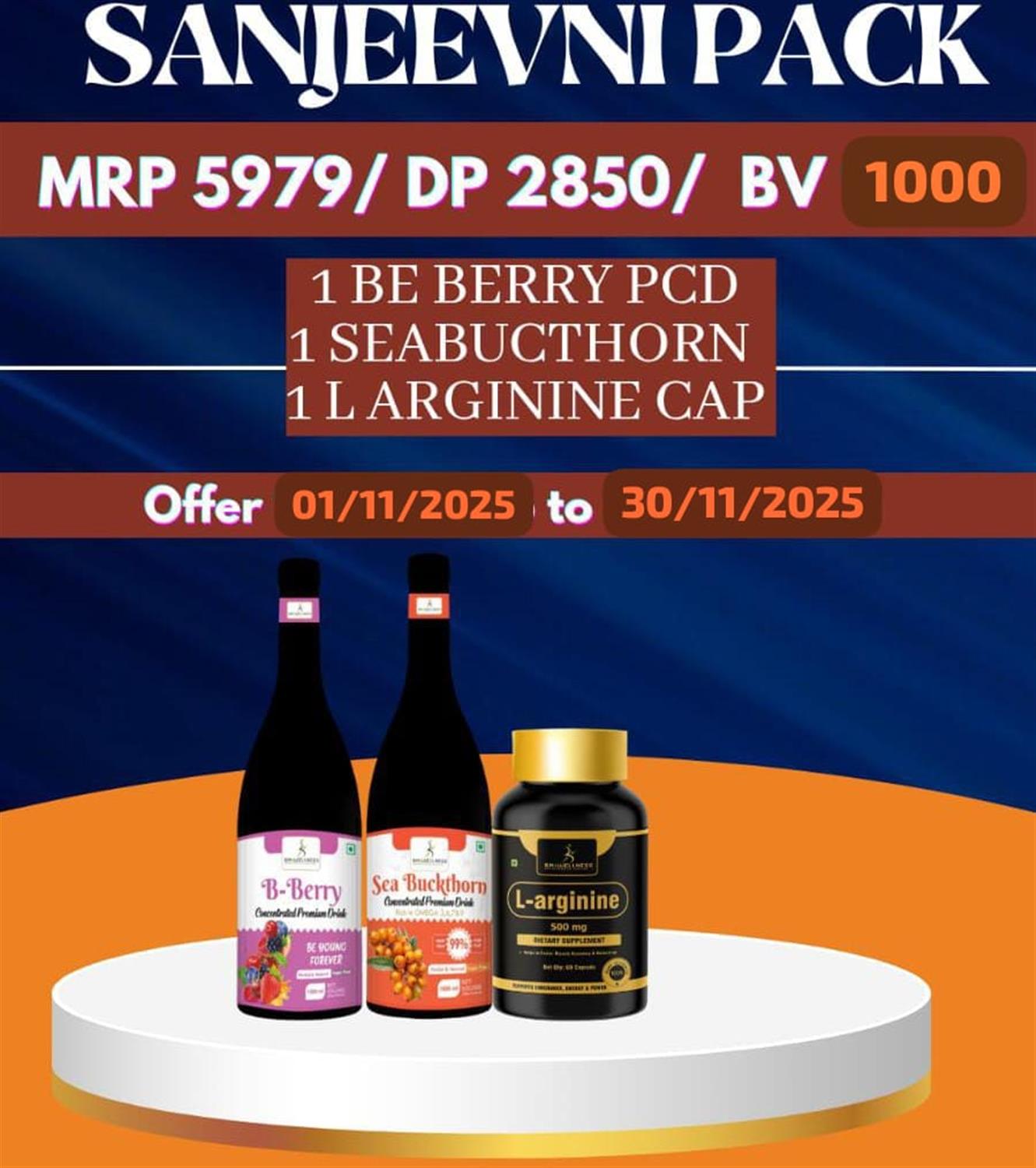 SANJEEVNI PACK ( B BEERY PCD, SEABUCTHORN, L ARGININE CAP )